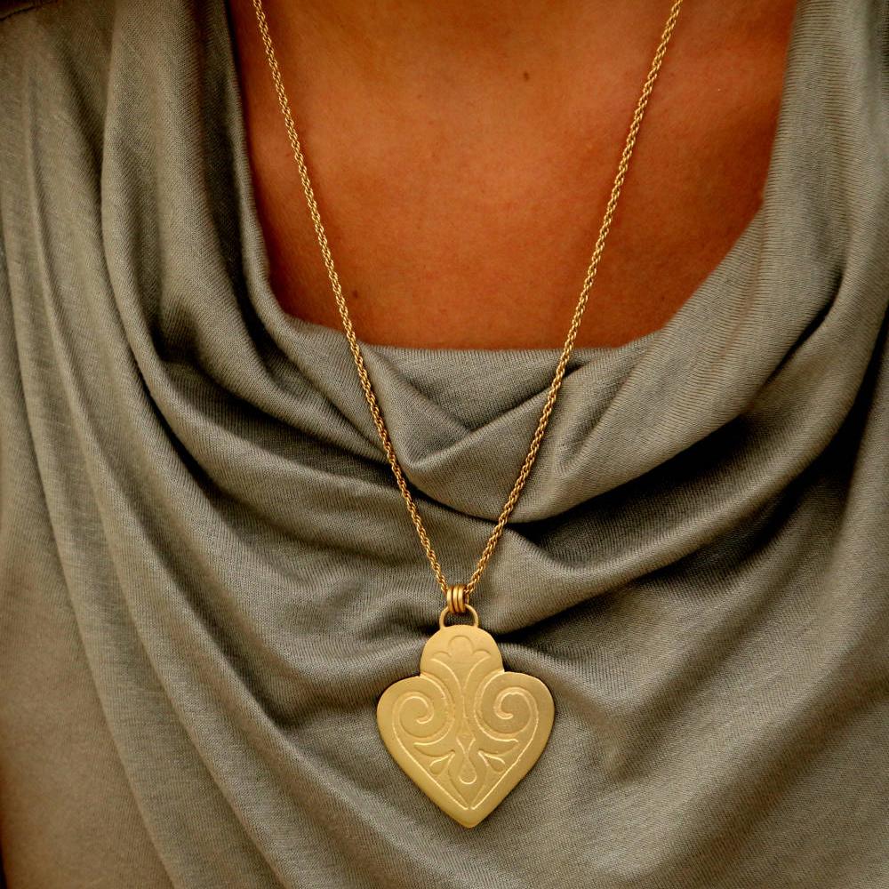 Silver heart pendant necklace for women, Personalized gift for her, Long boho necklace, Handmade jewelry, Bohemian jewelry, Birthday gift