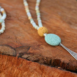 Amazonite Beaded Necklace ,Mala Necklace ,Necklace For Women ,Long Necklace Pendant ,Natural Amazonite Necklace ,Christmas Gift
