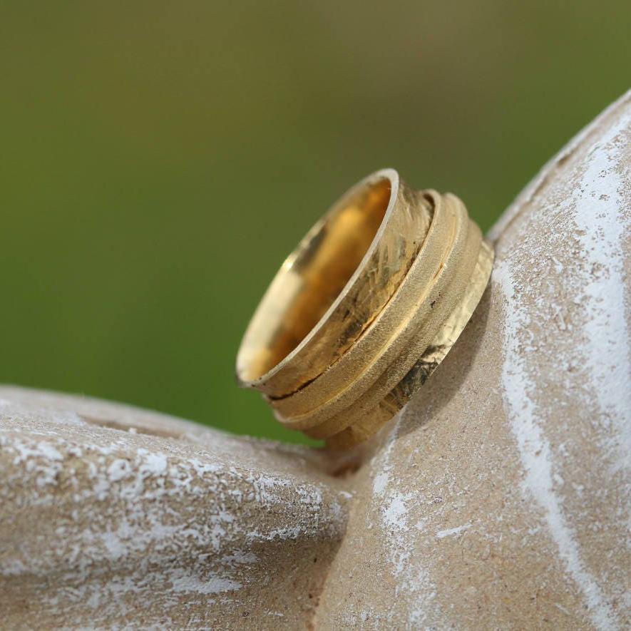 Gold Wedding Rings for Women, Thick Gold Ring, Gold Engagement Ring, Handmade Jewelry, Romantic Gifts for Her, Womens Ring, Lady Rings