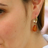 Drop Dangle Earrings,Carnelian Earrings,Gem Earrings,Gemstone Earrings,Drop Earrings for Women,14k Gold Earrings,Gemstone Earrings