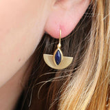 Red Garnet Marquise Gemstone Earrings, Sterling Silver Bohemian Dangle Earrings, Egyptian style Earrings, January Birthstone drop earrings