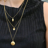 Gold Layered Necklaces Set