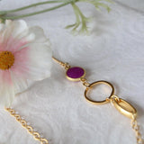 Gold Long Boho Necklaces For Woman / Blue Jade Necklace For A Woman / Long Necklace With A Blue Jade Pendant / Jade And Gold Pendant