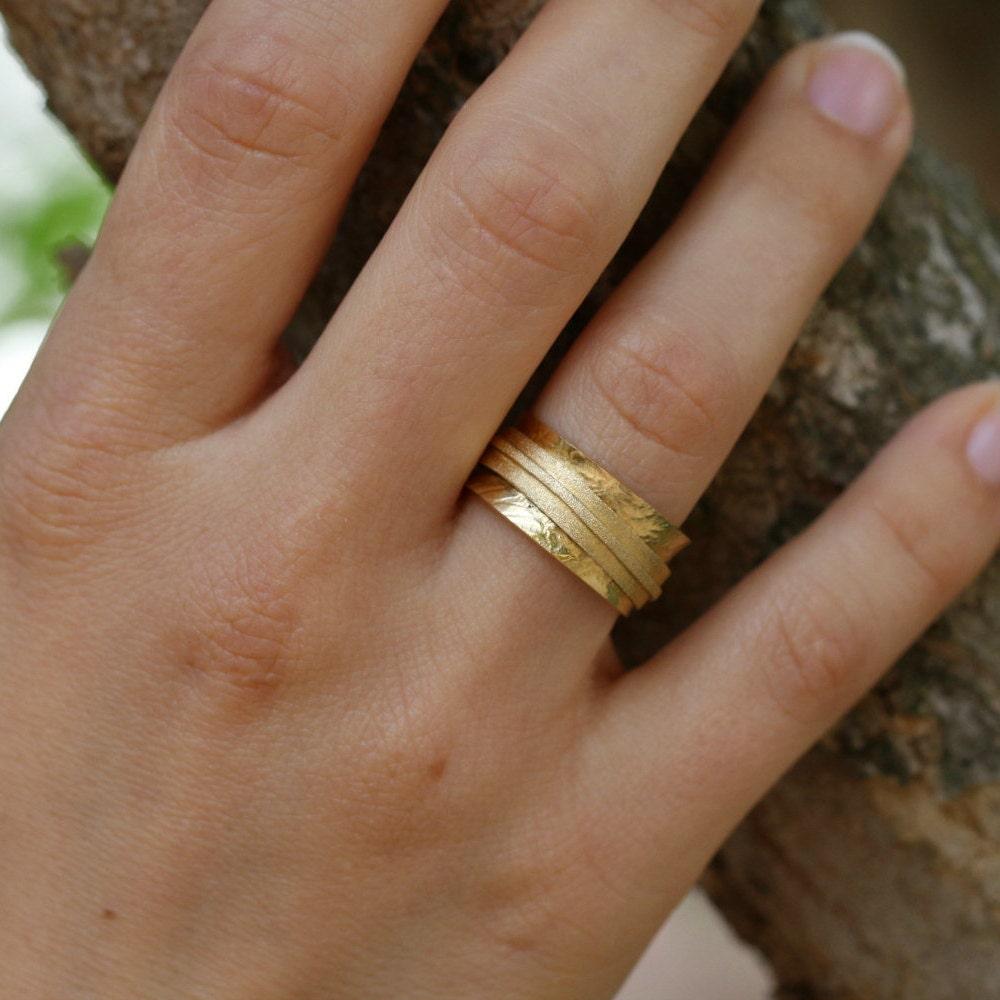 Gold Wedding Rings for Women, Thick Gold Ring, Gold Engagement Ring, Handmade Jewelry, Romantic Gifts for Her, Womens Ring, Lady Rings
