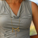 Gold Necklaces for Women,Gold Pendant Necklace,Long Gold Necklace,Tassel Necklaces,Spiral Pendant Necklace,Leaf Necklace,Unique Jewelry