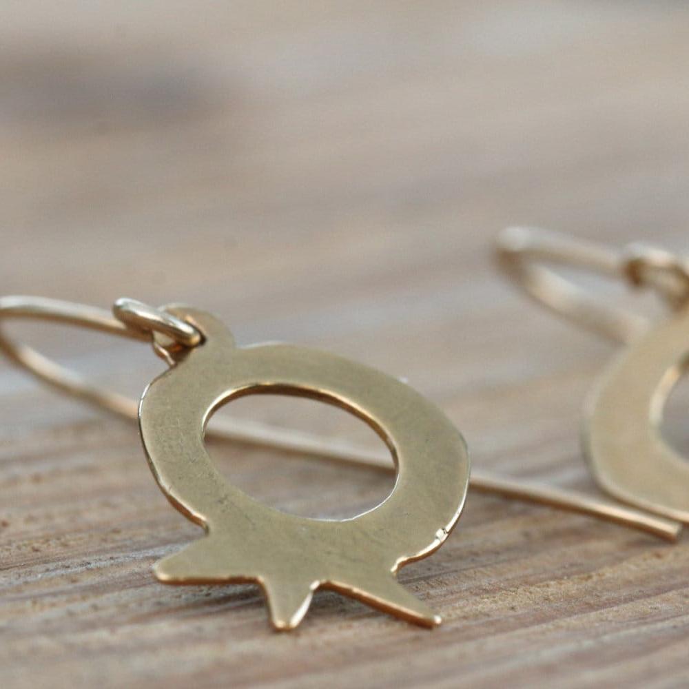 Gold-filled Earrings,Bridesmaid Earrings,Women Earrings,Handmade Jewelry for Women,Gold Jewelry,Fruit Earrings,Dangle Earrings