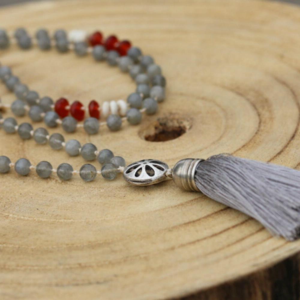 Tassel Necklaces , Labradorite Beads Necklace , Long Necklaces For Woman , Long Tassel Necklace , Labradorite Necklace Beaded