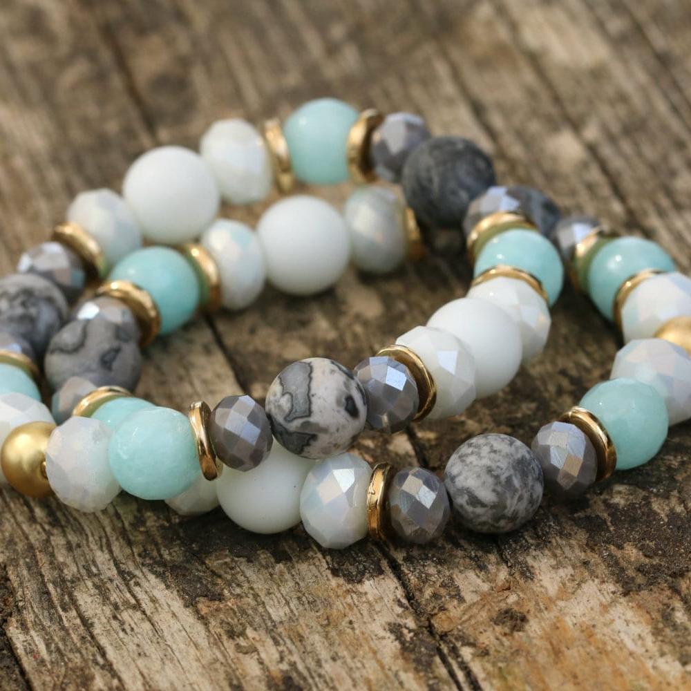 Bracelet Set,Jewelry Sets for Women,Bead Bracelets,Jasper Bracelet,Gemstone Bracelets for Women,Bead Bracelet Set,Womens Jewelry