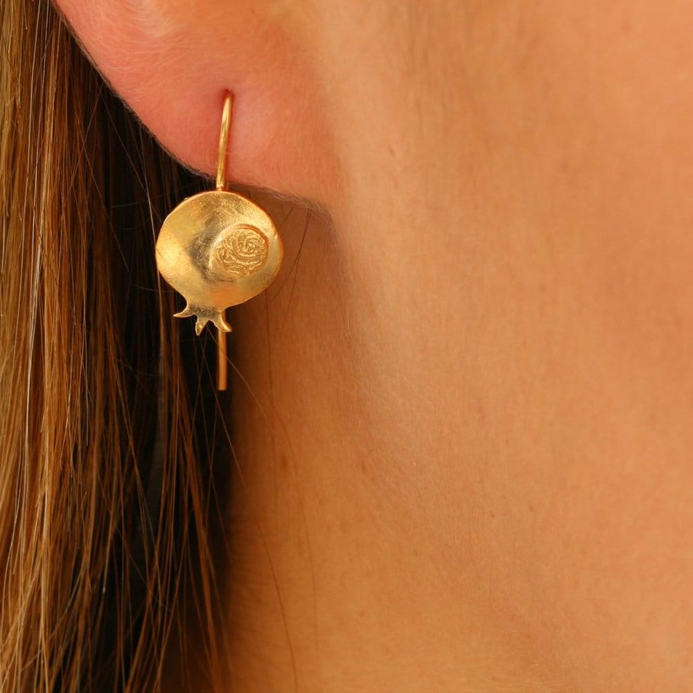 Gold Earrings for Girls,Dangle Earrings for Women,Dainty Earrings,Hook Earrings,Fruit Earrings,Handmade Jewelry,Trendy Earrings