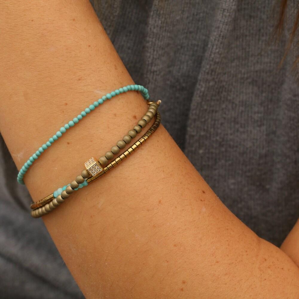 Tourqoize Bracelet,Fashion Jewelry for Women,Bead Bracelets for Women,Wrap Bracelet,Cute Bracelet,Handmade Bracelet,Mother's Day Gift