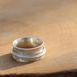 Silver Statement Ring / Spinner Ring / Boho Ring / Personalized Ring / Sterling Silver Ring / Wide Band Ring / Silver Wedding Band /Modern