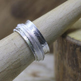 Silver Statement Ring / Spinner Ring / Boho Ring / Personalized Ring / Sterling Silver Ring / Wide Band Ring / Silver Wedding Band /Modern