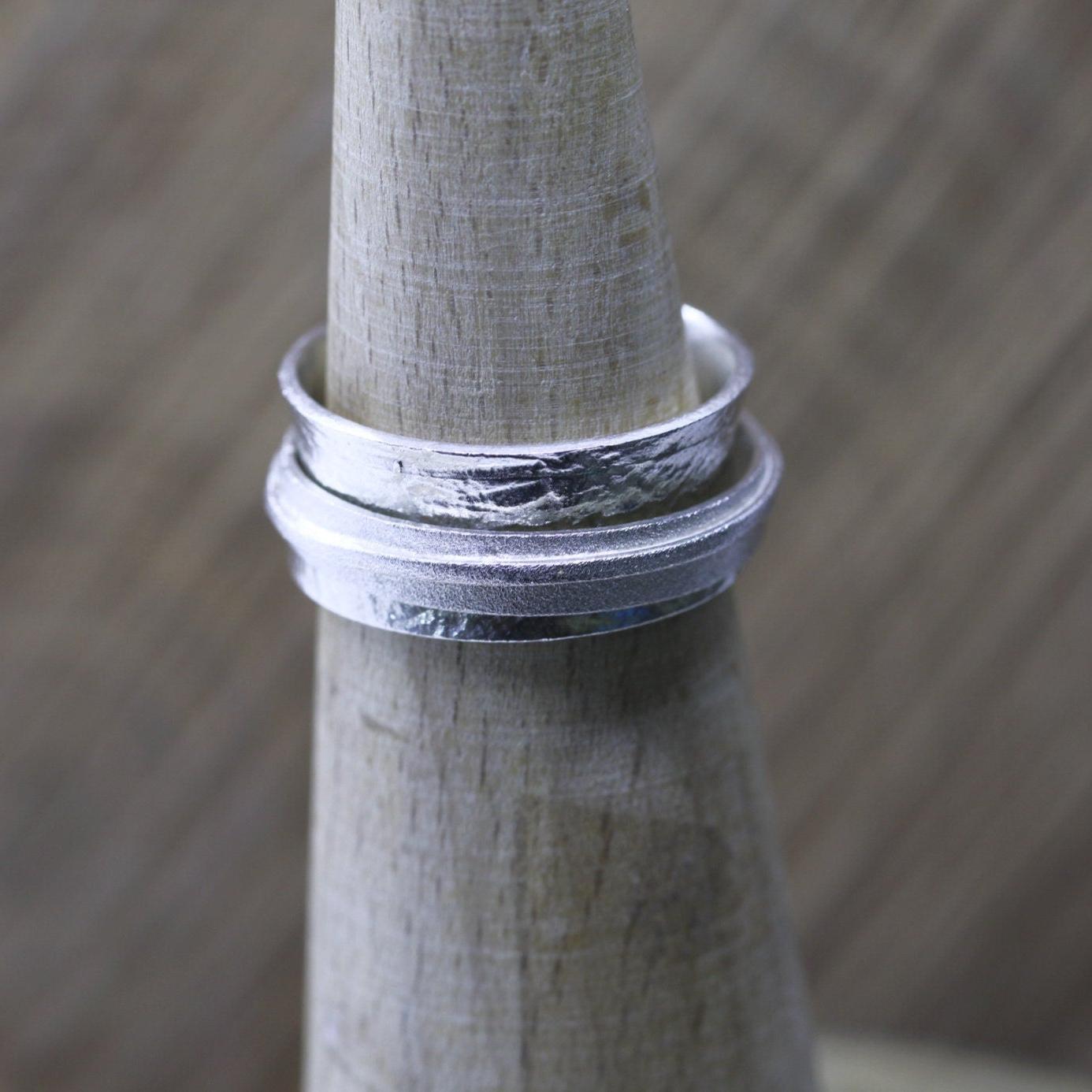 Silver Statement Ring / Spinner Ring / Boho Ring / Personalized Ring / Sterling Silver Ring / Wide Band Ring / Silver Wedding Band /Modern