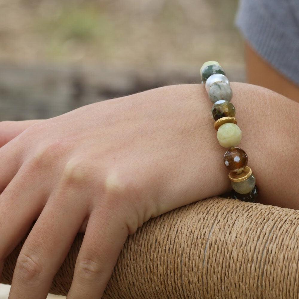 Agate Bracelet,Gemstone Bracelet,Bead Bracelets for Women,Fashion Jewelry,Gift Jewelry,Gifts for Her,Handmade Bracelet,Mother's Day Sale