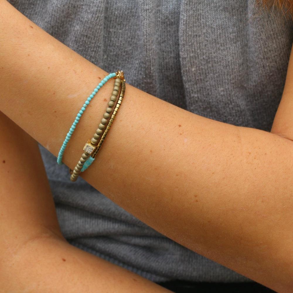 Tourqoize Bracelet,Fashion Jewelry for Women,Bead Bracelets for Women,Wrap Bracelet,Cute Bracelet,Handmade Bracelet,Mother's Day Gift