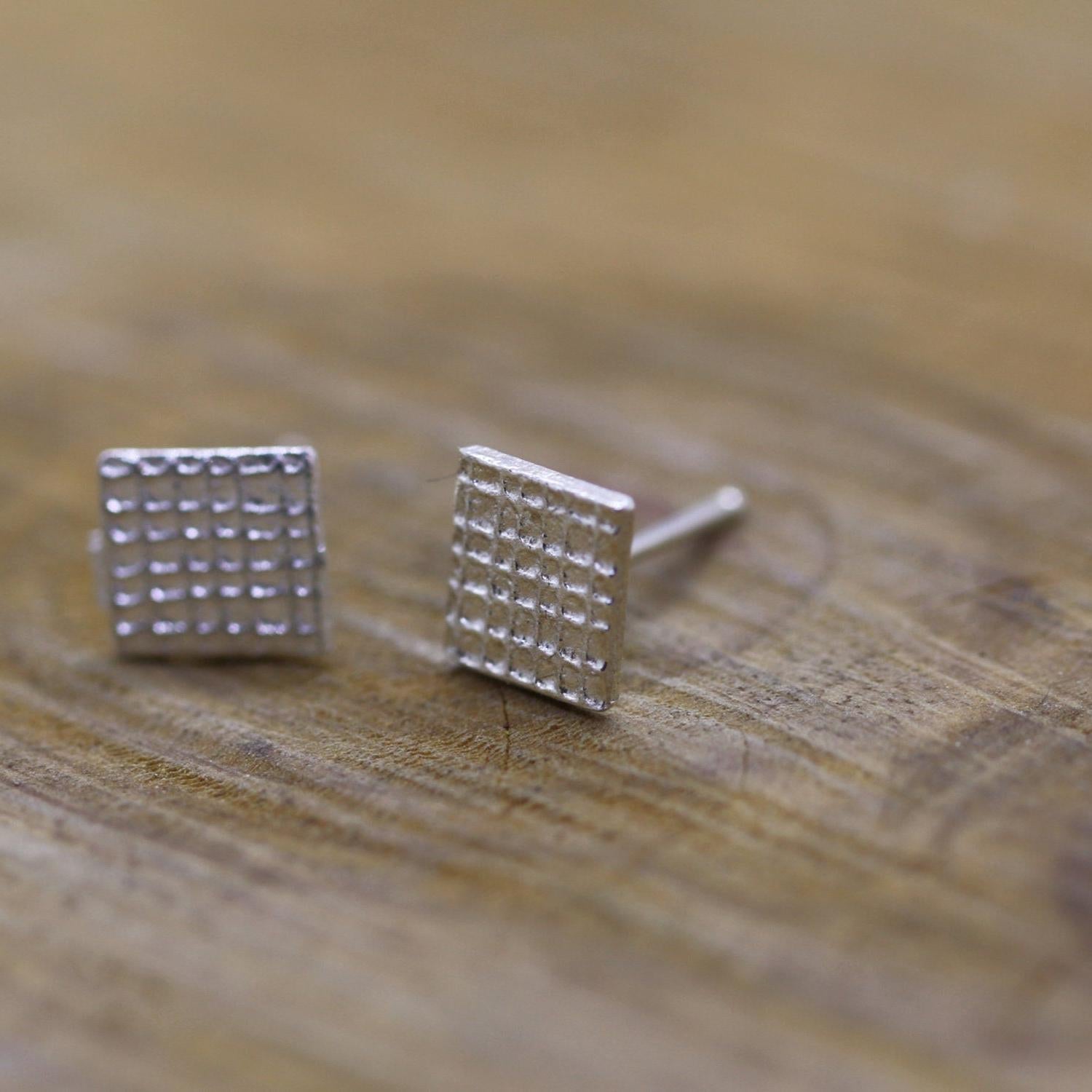 Ear Jacket / Silver Jacket Earrings / Geometric Earrings / Double Sided Earring / Front Back Earrings / Silver Ear Jacket / Geometric Studs
