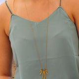 Spike Necklace,Long Gold Necklace,Gold Plated Necklace for Women,Edgy Necklace,Fashion Jewelry for Women,Gold Necklace,Statement Necklace