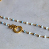Beaded Bracelet for Women, Boho Bracelet, Dainty Bracelet, Gold Gemstone Bracelet, Opal Bracelet, Beaded Chain Bracelet, Gold Wrap Bracelet