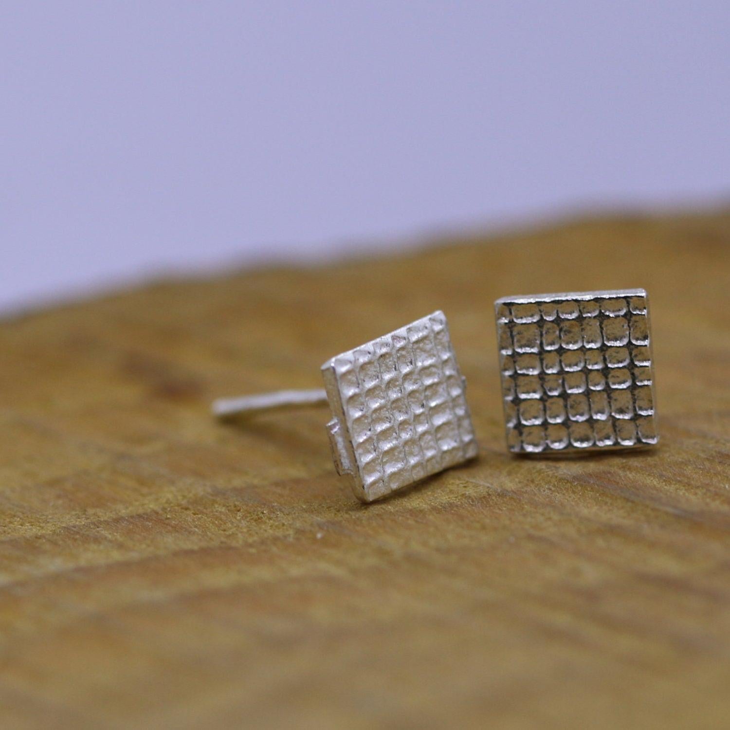 Ear Jacket / Silver Jacket Earrings / Geometric Earrings / Double Sided Earring / Front Back Earrings / Silver Ear Jacket / Geometric Studs
