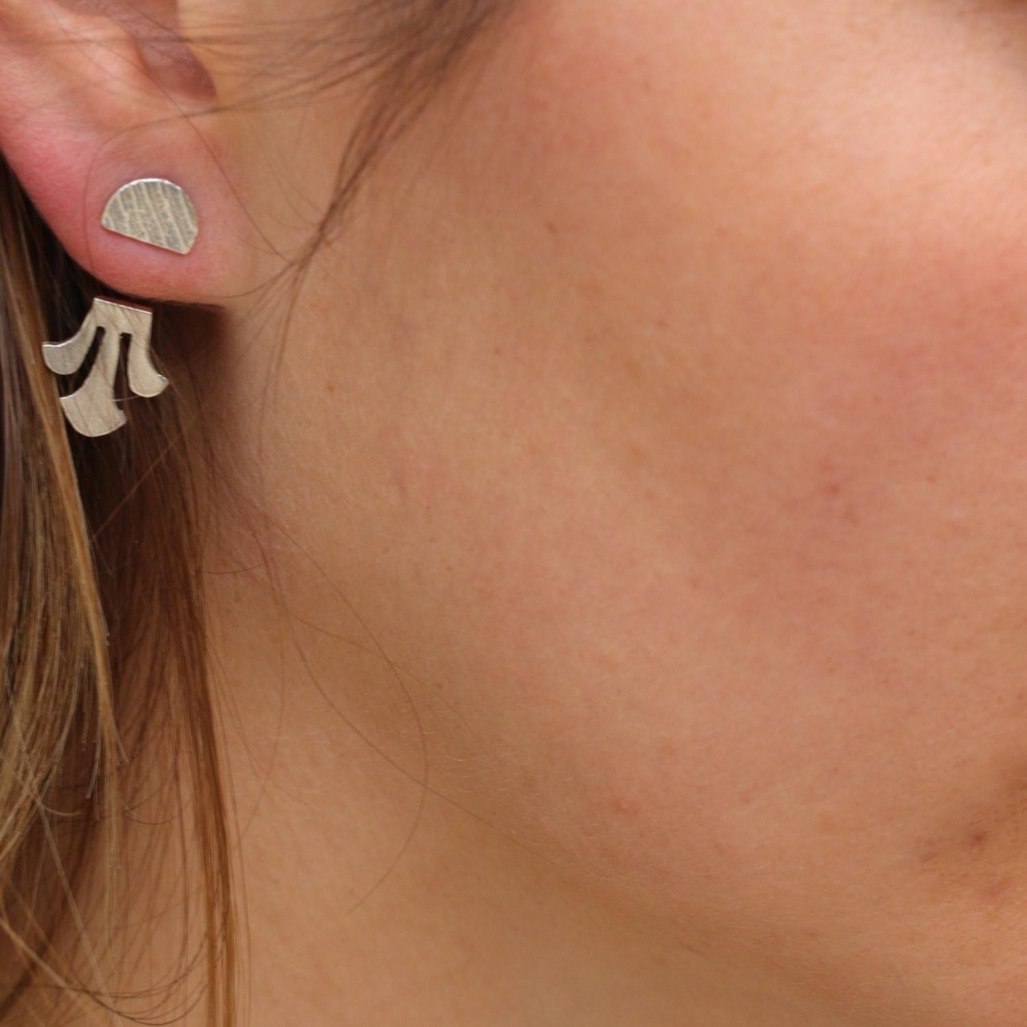 Ear Jackets for Women,925 Silver Earrings,Geometric Stud Earrings,Sterling Silver Stud Earrings,Fashion Earrings,Bohemian Earrings