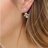 Ear Jackets for Women,925 Silver Earrings,Geometric Stud Earrings,Sterling Silver Stud Earrings,Fashion Earrings,Bohemian Earrings