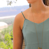 Spike Necklace,Long Gold Necklace,Gold Plated Necklace for Women,Edgy Necklace,Fashion Jewelry for Women,Gold Necklace,Statement Necklace