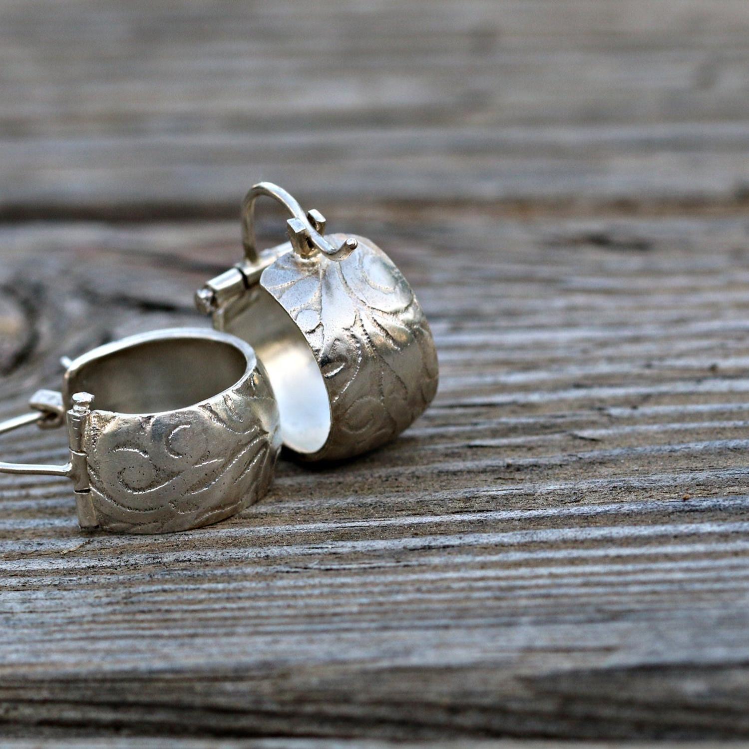 Sterling Silver Hoop Earrings,Chunky Earrings,Boho Earrings Hoops,Fashion Earrings,925 Jewelry,Handmade Jewelry for Women,Women Jewelry