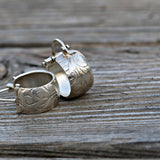 Sterling Silver Hoop Earrings,Chunky Earrings,Boho Earrings Hoops,Fashion Earrings,925 Jewelry,Handmade Jewelry for Women,Women Jewelry