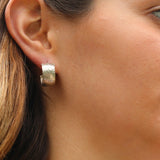 Sterling Silver Hoop Earrings,Chunky Earrings,Boho Earrings Hoops,Fashion Earrings,925 Jewelry,Handmade Jewelry for Women,Women Jewelry