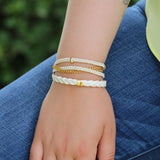 Jewelry Bracelet,Bracelets for Women,Green Bracelet,Layered Bracelet,Gold Bracelet for Women,Boho Jewelry for Women,Wrap Bracelet