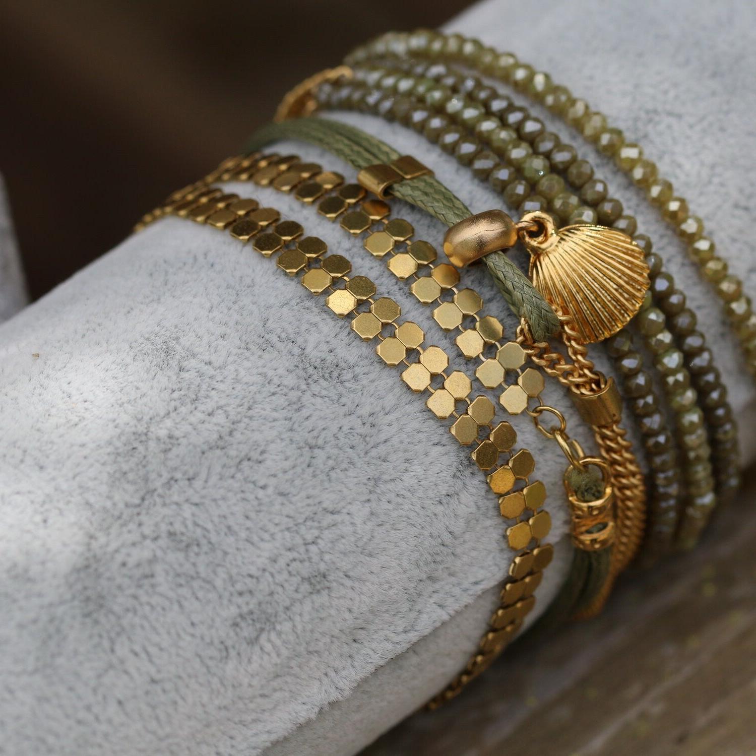 Wrap Bracelet for Women,Green Bracelet,Gold Bracelets for Women,Bohemian Jewelry,Boho Bracelets for Women,Handmade Jewelry,Gifts for Her