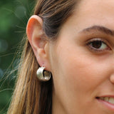 Sterling Silver Hoop Earrings,Chunky Earrings,Boho Earrings Hoops,Fashion Earrings,925 Jewelry,Handmade Jewelry for Women,Women Jewelry