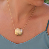 Gold Round Pendant Necklace