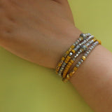 Wrap Bracelet,Yellow Bracelet,Beaded Bracelets for Women,Bead Bracelets,Handmade Bracelets,Layered Bracelets,Handmade Bracelets
