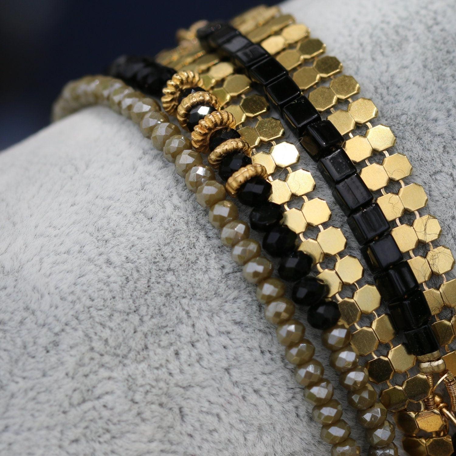 Cute Bracelets for Women,Wrap Bracelet,Bracelet Set,Gold Bracelets for Women,Beaded Bracelets for Women,Boho Bracelet,Chunky Bracelet