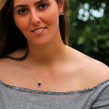 Dainty Silver Necklace,Purple Necklace,Amethyst Necklace,February Birthstone,February Birthstone Jewelry,Womens Jewelry,Fashion Jewelry