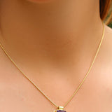 Rose quartz necklace in silver or gold, Delicate crystal necklace, Dainty gemstone pendant necklace for women, Silver jewelry gift for her
