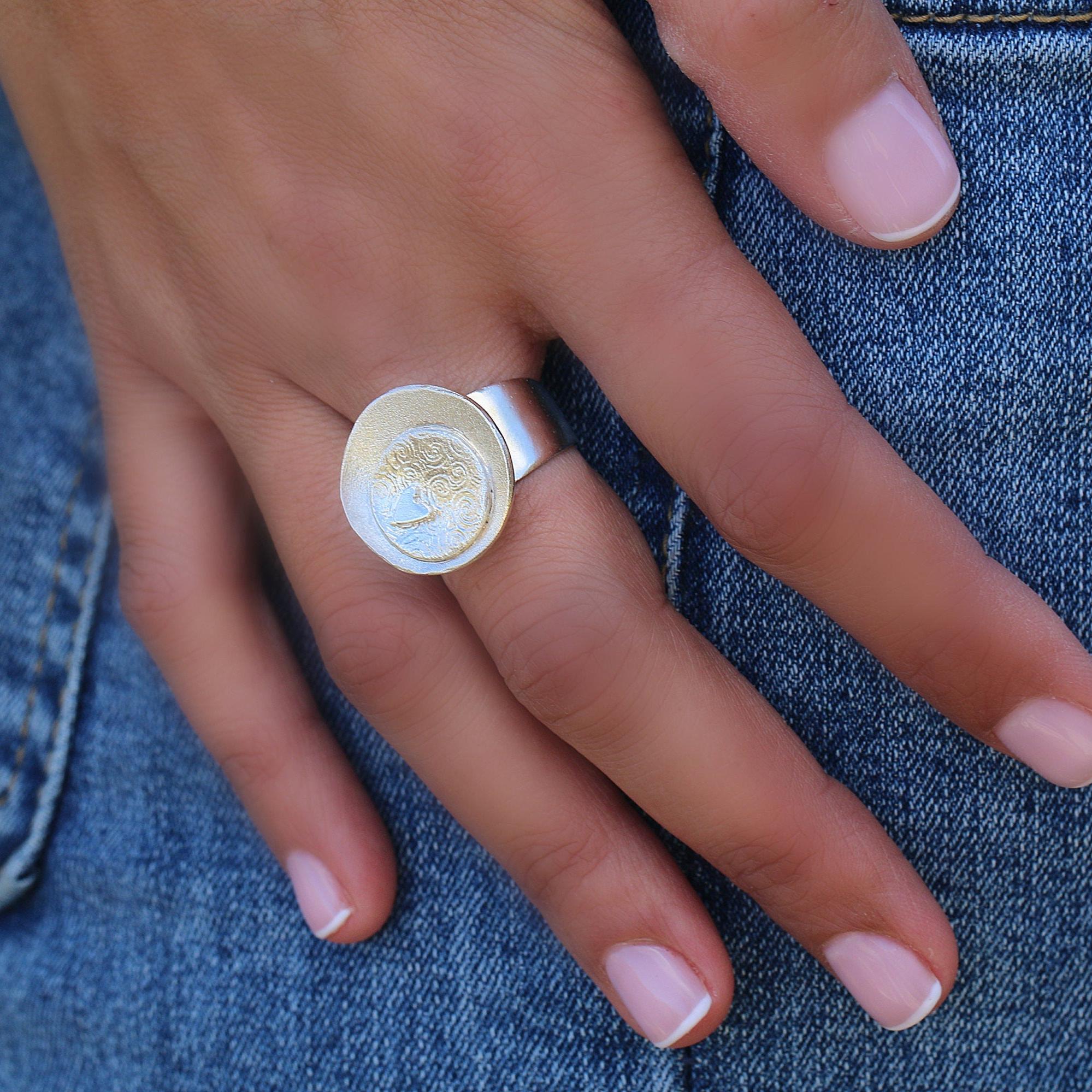 Sterling Silver Rings,Fashion Rings for Women,Statement Ring,Romantic Gifts for Her,Jewelry Rings,Costume Jewelry for Women Ring