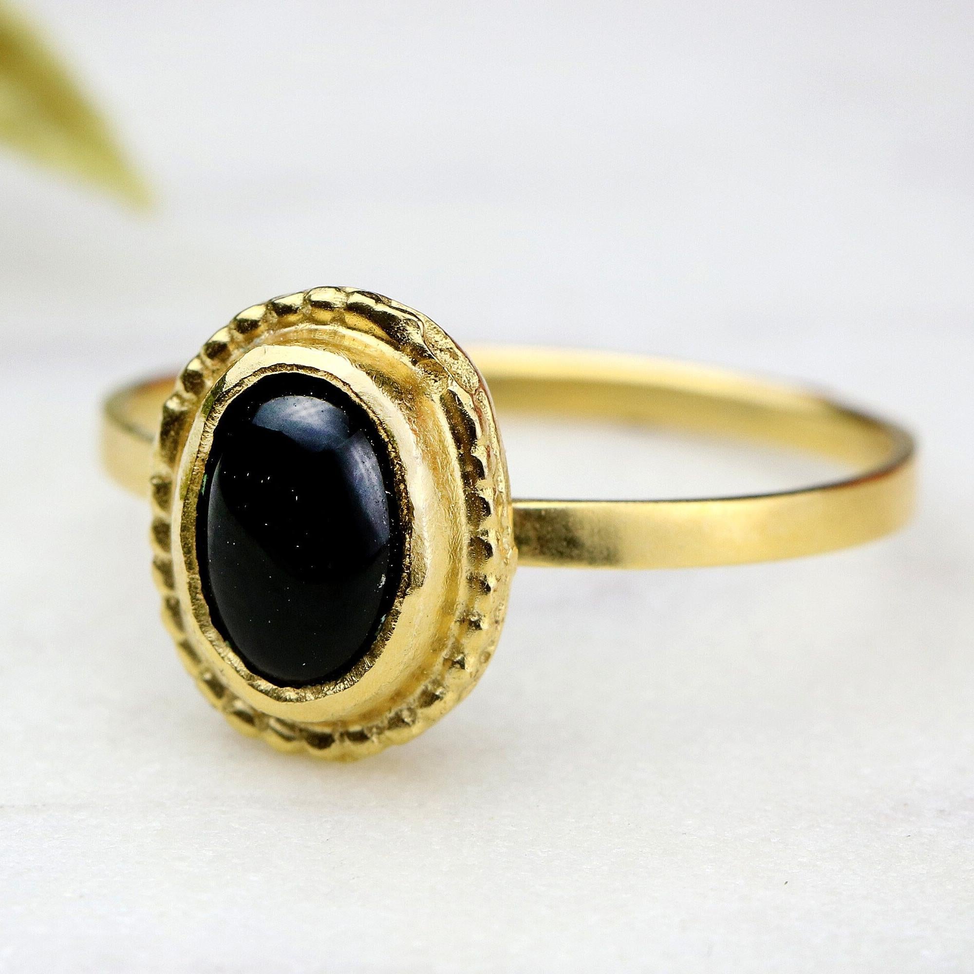 Cute Dainty Rings,Black Onyx Rings,Cute Jewelry for Women,Dainty Gold Rings,Womens Stackable Rings,Boho Jewelry Rings,Teen Jewelry