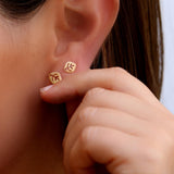 Unique dainty leaf earrings