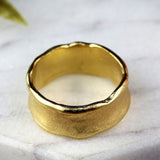Thick Gold Ring,Unique Rings for Women,Womens Rings,Wide Rings,Gold Wedding Ring,Wave Ring,Engagement Ring,Handmade Jewelry