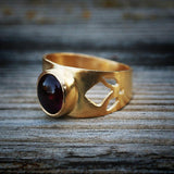 Gemstone Rings,Lotus Ring,Tourmaline Ring,14k Gold Jewelry,14k Birthstone Ring,October Birthstone Ring,Fashion Jewelry for Women