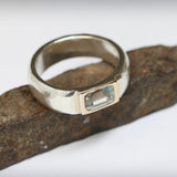 March Birthstone Aquamarine Ring