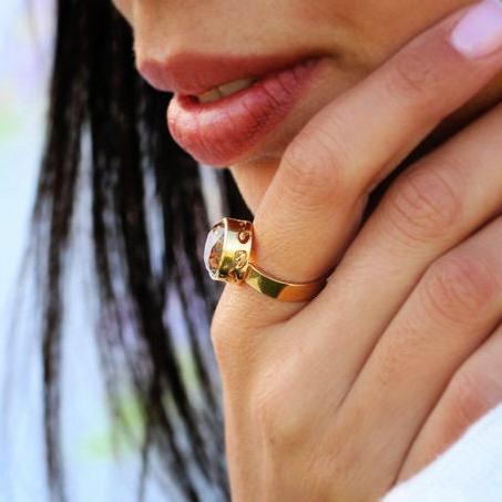 Citrine Ring,Gold Rings,Birthstone Rings,Stackable Rings for Women,Womens Rings,Solitaire Ring,Ring Gold,Simple Rings,14k Ring