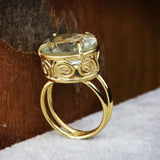 Statement Ring,Citrine Rings for Women,Gemstone Ring,November Birthstone Ring,Gold Ring,Oval Ring,Custom Rings,Handmade Jewelry