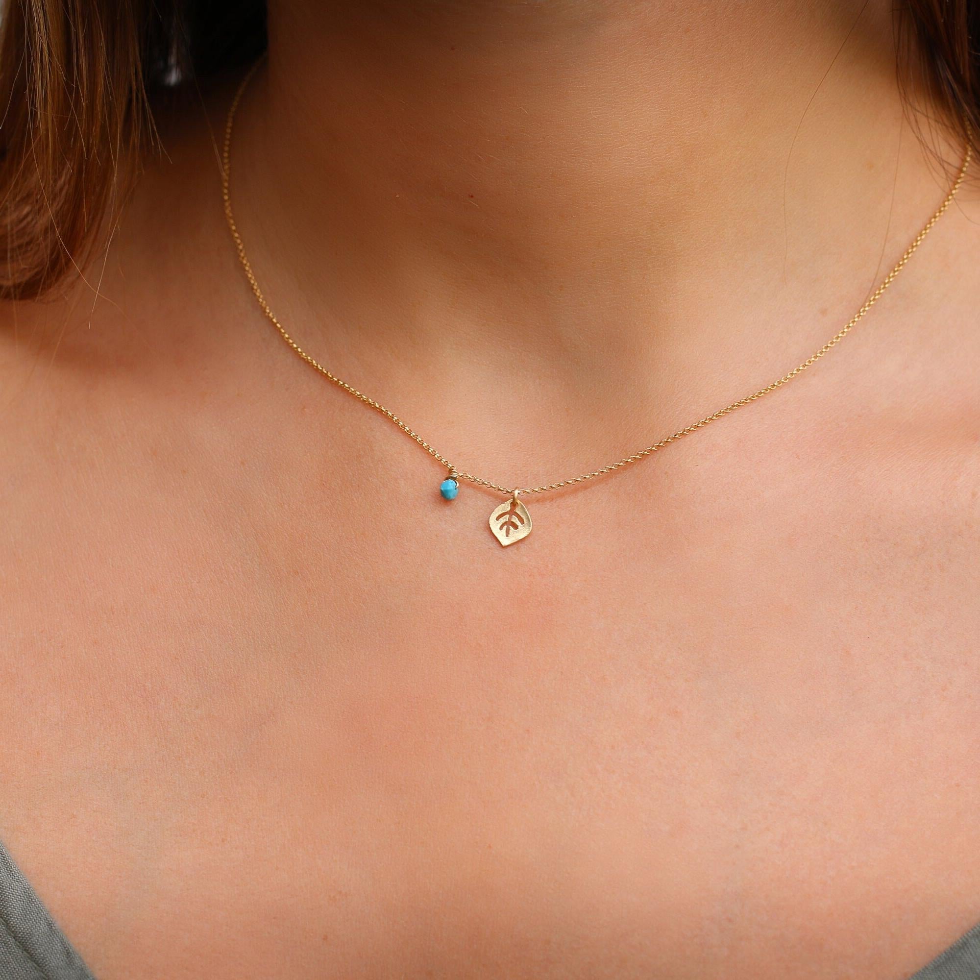 Short Necklace,Custom Necklace,Birthstone Necklaces for Women,Turquoise Pendant Necklace,Cute Necklace,Necklace Gold,Gifts for Women