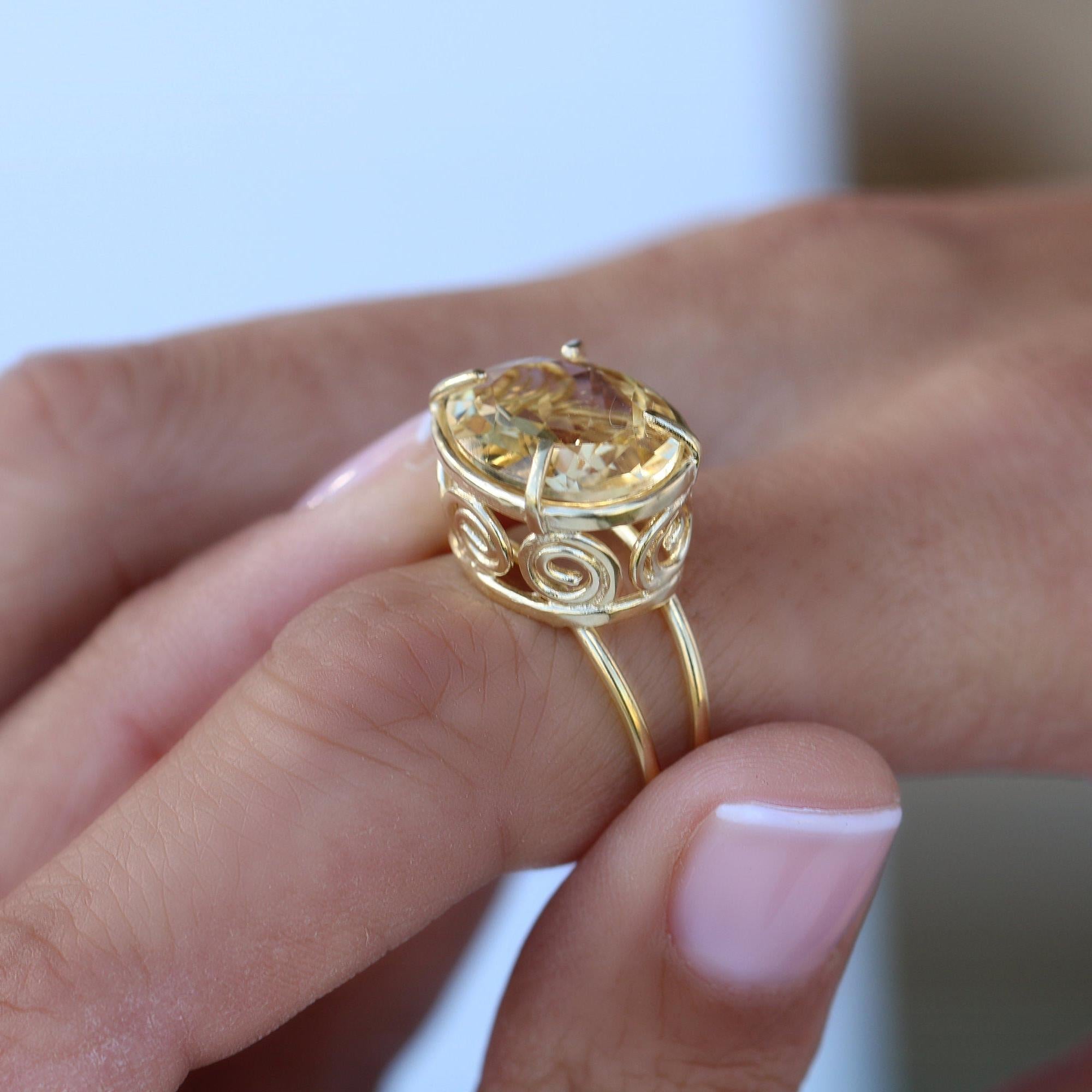 Handmade Jewelry for Women,Womens Gemstone Rings,Clear Quartz Ring,Stone Ring,Big Rings,Unique Rings,Vintage Ring,Mother's day gift