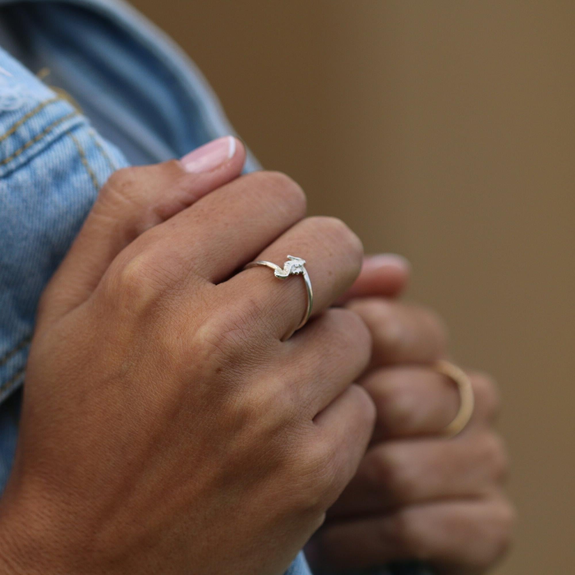 Seahorse Ring,Silver Rings,Cute Rings,Unique Ring,Stacking Rings,Ocean Ring,Fashion Jewelry,Everyday Rings,Vintage Ring,Gifts for Women