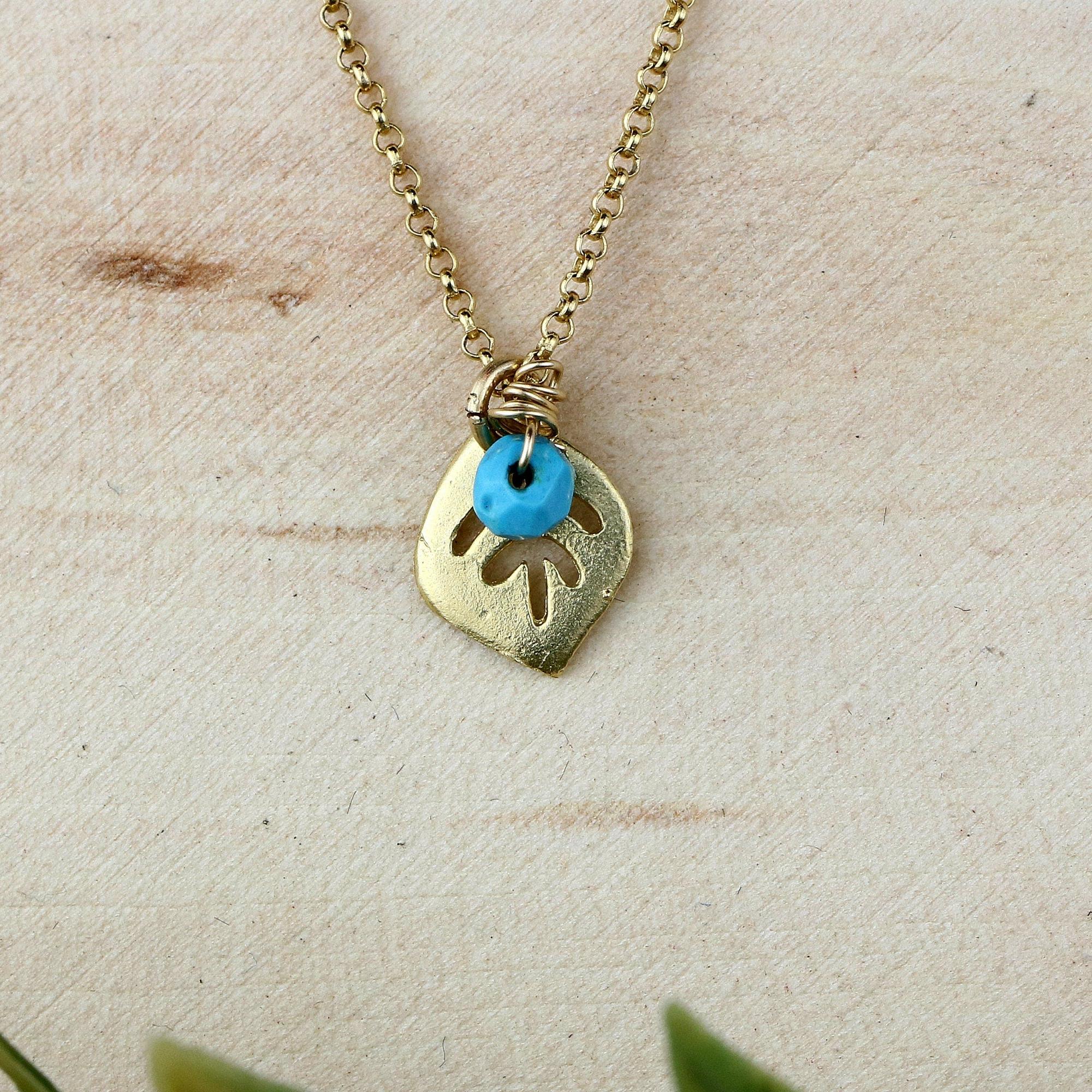 Short Necklace,Custom Necklace,Birthstone Necklaces for Women,Turquoise Pendant Necklace,Cute Necklace,Necklace Gold,Gifts for Women
