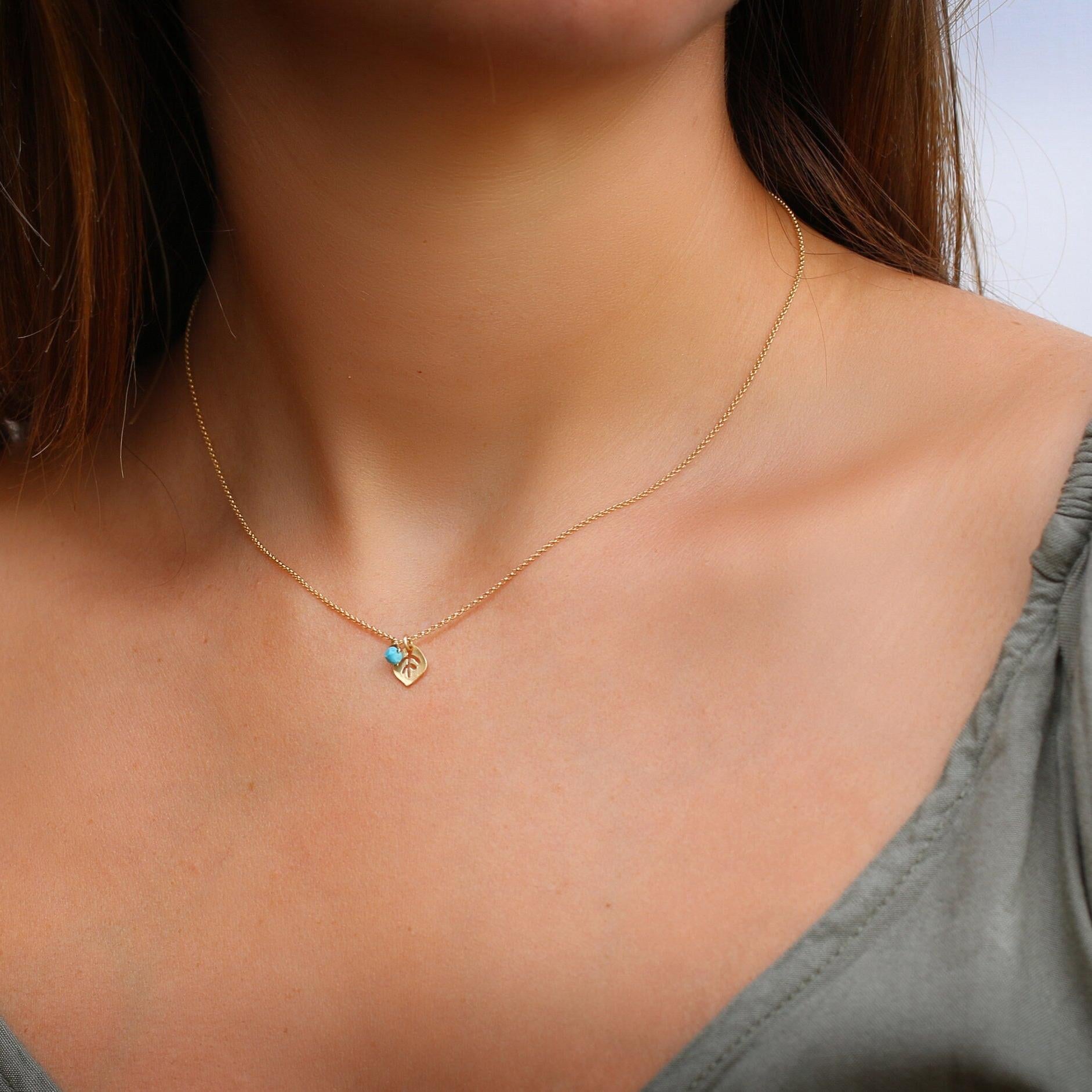 Short Necklace,Custom Necklace,Birthstone Necklaces for Women,Turquoise Pendant Necklace,Cute Necklace,Necklace Gold,Gifts for Women